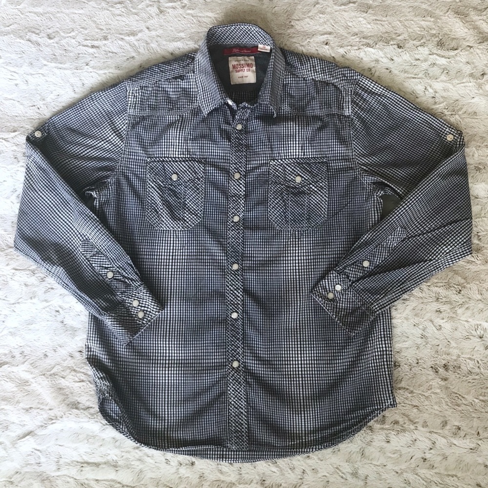 Men’s Mossimo Blue Striped Button Down